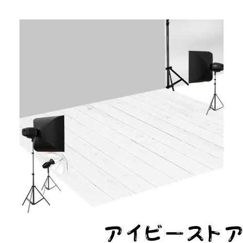 Kate 1.5x1.2m 白 木目 ラバーマット 写真用 ゴム製 レトロ マット 床 写真撮影用 撮影道具 滑り止め ラバーマット