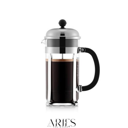 BODUM ボダム コーヒーメーカー コーヒープレス CHAMBORD シャンボール フレンチプレス コーヒーメーカー 1000ml シルバー ステンレスフ