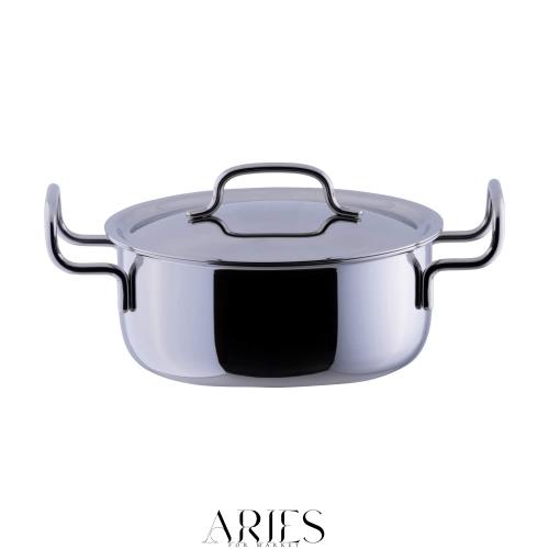 宮崎製作所 ペイント ジオ 両手鍋 22cm 日本製 IH対応 オール熱源対応 15年保証 GEO-22T 銀の通販は 8,323円