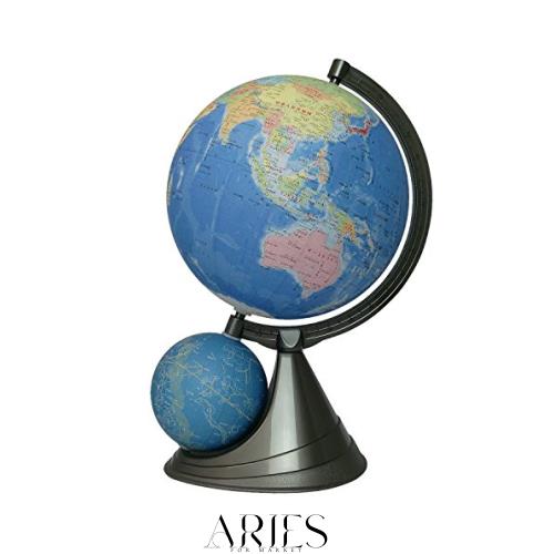 昭和カートン 二球儀地球儀 球径26cm 26-GF-J 行政図タイプ 日本地図付
