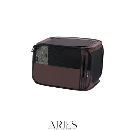 リッチェル たためるドライブペットケージ M ブラウン