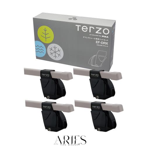 Terzo テルッツォ (by PIAA) ルーフキャリア ベースキャリア フット 4個入 ボルトオンタイプ ブラック ロック付 EF-DRX