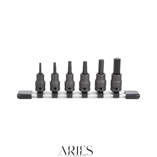 トネ(TONE) ヘキサゴンソケットセット(強力タイプ、ホルダー付) HKH306 差込角9.5mm(3/8”) 内容6点