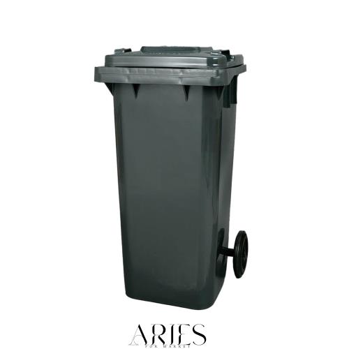ダルトン(Dulton) プラスチック トラッシュカン 120L グレー ゴミ箱のマスターピース ふた付き 大型 屋外 高さ940mm 幅465mm 奥行560mm P