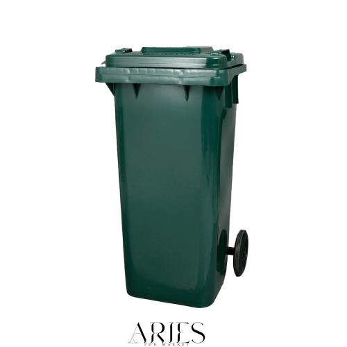 ダルトン(Dulton) プラスチック トラッシュカン 120L グリーン ゴミ箱のマスターピース ふた付き 大型 屋外 高さ940mm 幅465mm 奥行560mm
