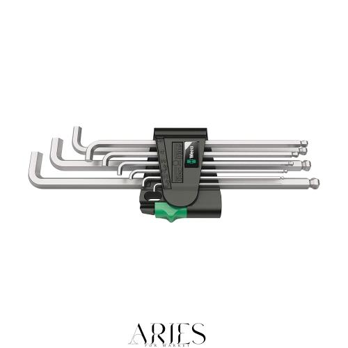 Wera(ヴェラ) 05073594001 | L型六角レンチ クロームメッキ メトリック 9個 950 Pkls/9 Sm Sb【日本正規輸入品】