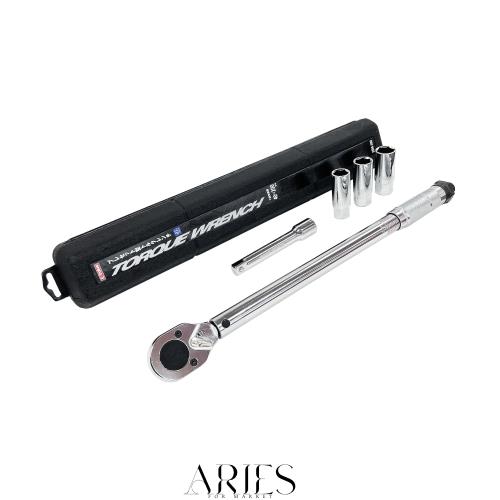 イーバリュー(E-Value) プレセット型トルクレンチ 差込角 12.7mm (1/2インチ) 40~200Nm ディープソケット(17・19・21mm)・エクステンショ