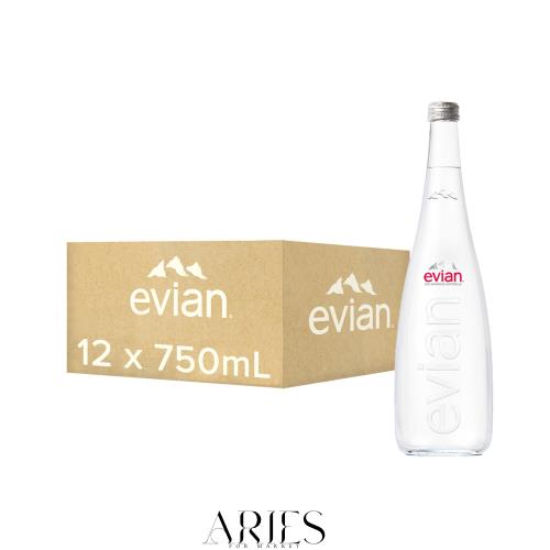 Evian(エビアン) グラスボトル 750ml×12本