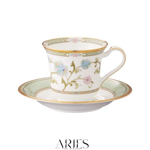 Noritake ノリタケ アメリカン カップ ＆ ソーサー 220cc ヨシノ グリーン ボーンチャイナ Y59589/9983