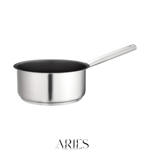 遠藤商事 業務用 ムラノ インダクション テフロンセレクト 片手浅型鍋 18cm (蓋無) IH対応 18-8ステンレス/内面テフロン加工 AKTD402