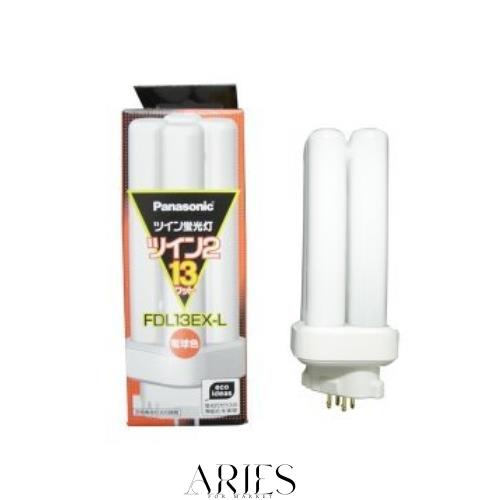 パナソニック 10個セット コンパクト形蛍光灯 《ツイン蛍光灯 ツイン2(4本束状ブリッジ)》 13W 3波長形電球色 FDL13EX-L_set