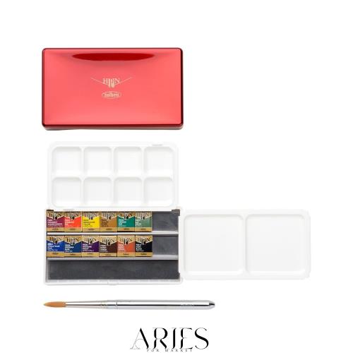 ホルベイン 固形水彩絵具 アーチストパンカラー PN691 12色セット (パームボックス) 02691