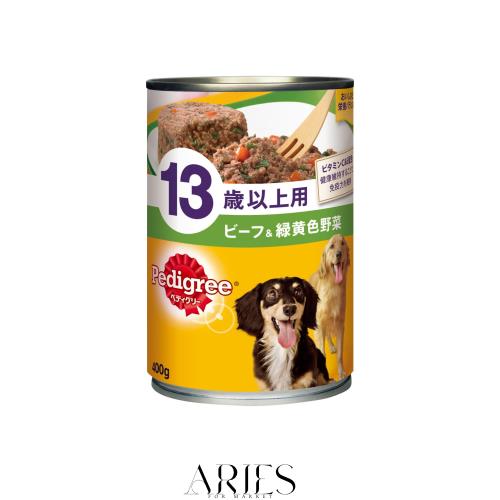 ペディグリー シニア犬 13歳以上用 ビーフ＆緑黄色野菜 400g×24缶入り [ドッグフード・缶詰]