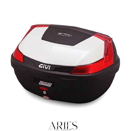 GIVI(ジビ) バイク用 リアボックス モノロック 47L BLADEシリーズ B47B912 パールホワイト塗装 レッドレンズ 76883の通販は