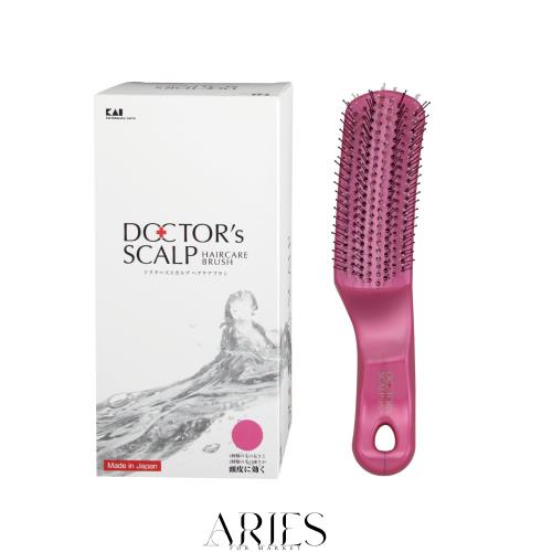 貝印 KAI ヘアブラシ ドクターズスカルプケアブラシ レギュラー 頭皮ケア ピンク KQ1600