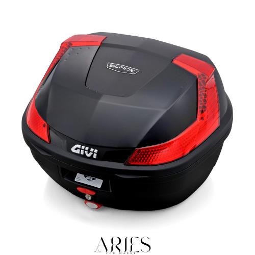 GIVI(ジビ) バイク用 リアボックス モノロック 37L BLADEシリーズ B37N902 ブラック塗装 レッドレンズ 78034