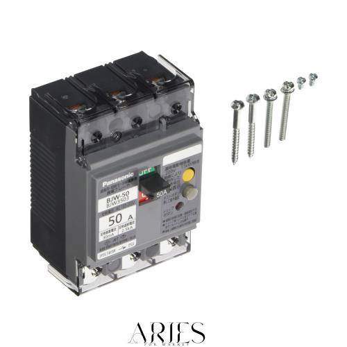 パナソニック(Panasonic) 漏電ブレーカ BJW-50型 3P3E OC付 50A 30mA BJW3503