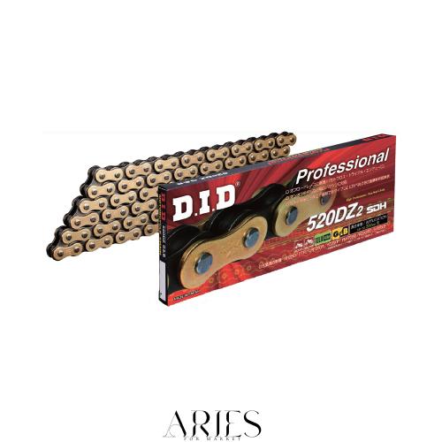 D.I.D(大同工業)バイク用チェーン クリップジョイント付属 520DZ2-106RB G＆B(ゴールド＆ブラック) SDHピン加工 二輪 オートバイ用