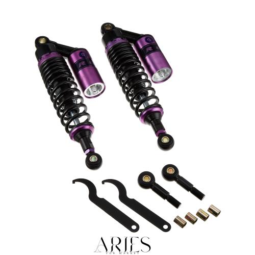 バイクパーツセンター リアサスペンション RCリアショック Sタイプ 黒×紫 Ver.R ホンダ CB250 等 501030