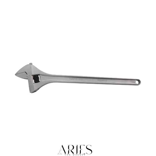 トラスコ中山(TRUSCO) ワイドモンキーレンチ15°タイプ グレー 600mm 狭いスペースで作業 TWM15600