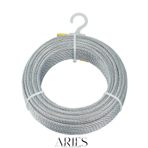 TRUSCO(トラスコ) メッキ付ワイヤロープ Φ8mm×30m CWM-8S30