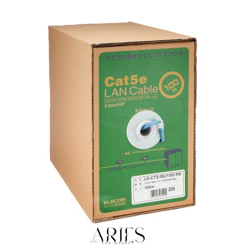 エレコム LANケーブル 100m 自作用 RoHS指令対応 CAT5e ブルー LD-CT2/BU100/RS