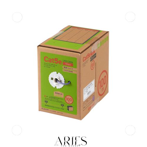 エレコム LANケーブル 100m 自作用 RoHS指令対応 CAT5e パープル LD-CT2/PU100/RS