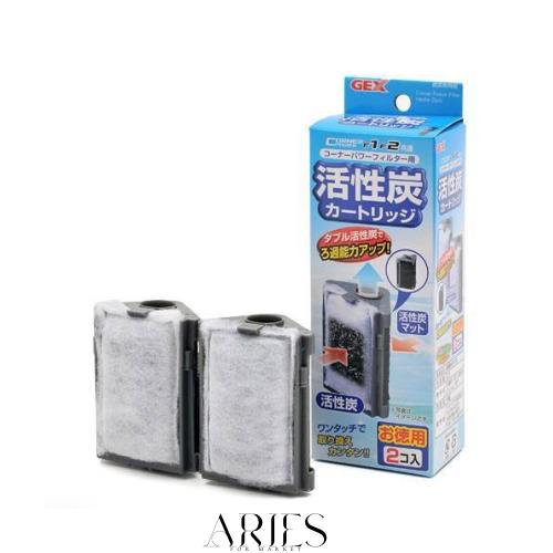 「ジェックス　コーナーパワーフィルターＦ１／Ｆ２共通 活性炭カートリッジ お徳用 ( 2コ入 )」10個セット 6,249円