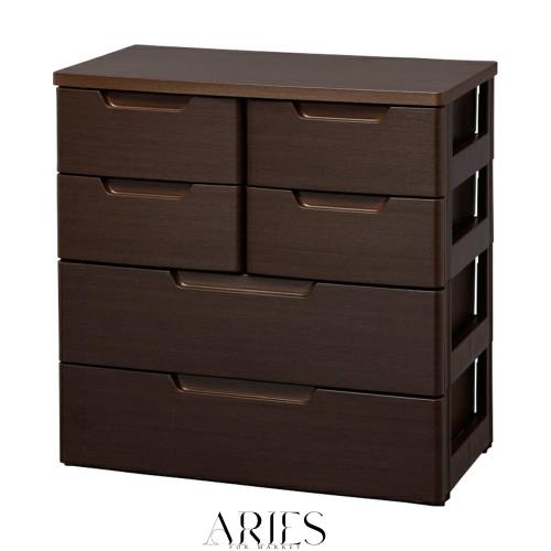 アイリスオーヤマ チェスト 4段 届いてすぐ使える完成品 日本製 幅72×奥行40.5×高さ77.5cm 木目ブラウン プラスチック MU-7224 組立不