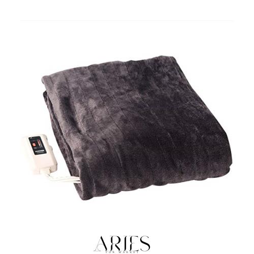 [山善] ふんわりやわらか 電気掛・敷毛布 (丸洗い可能) 188×130cm ミックスフランネル素材 室温センサー付 YMK-MF41