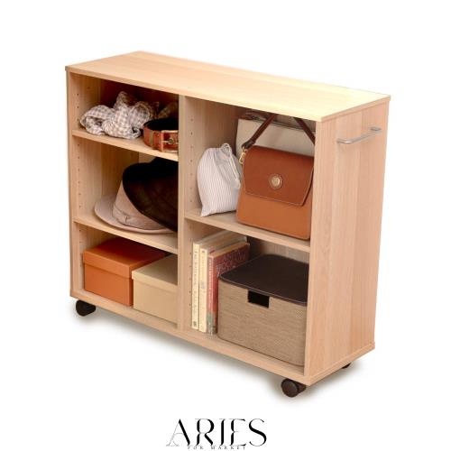 アイリスオーヤマ 棚 キッチンワゴン カート 収納 おしゃれ 調味料ラック おもちゃ 本棚 幅75×奥行26×高さ65cm 取っ手 キャスター付き