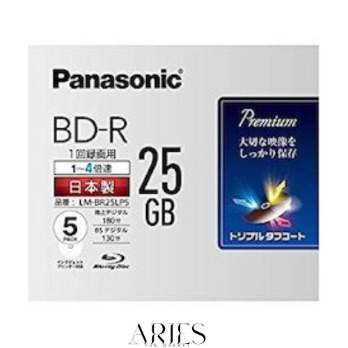 パナソニック 4倍速ブルーレイディスク片面1層25GB(追記型)5枚P