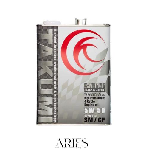 TAKUMIモーターオイル エンジンオイル 5W-50 4L 4輪ガソリン/ディーゼル車用 化学合成油 合成油 サーキットスペック