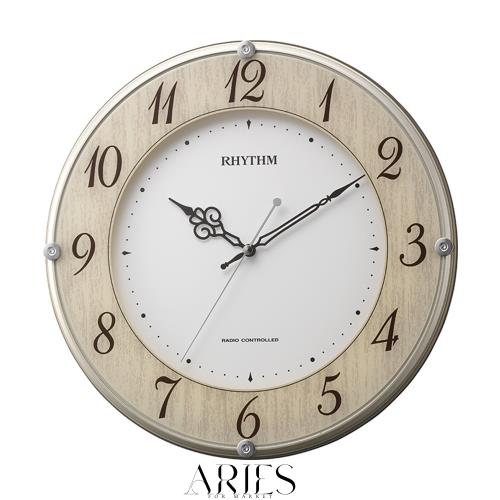 リズム(RHYTHM) 掛け時計 電波時計 静音 ライブリーナチュレ 木目仕上げ ф32.0×4.7cm 8MY506SR23の通販は 6,242円
