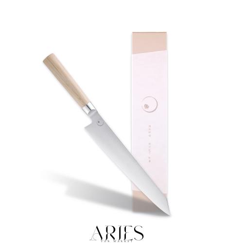 貝印 KAI 両刃 包丁 刺身包丁 柳刃包丁 和包丁 一凛 共同開発 橋本幹造 シルバー 日本製 AB5514