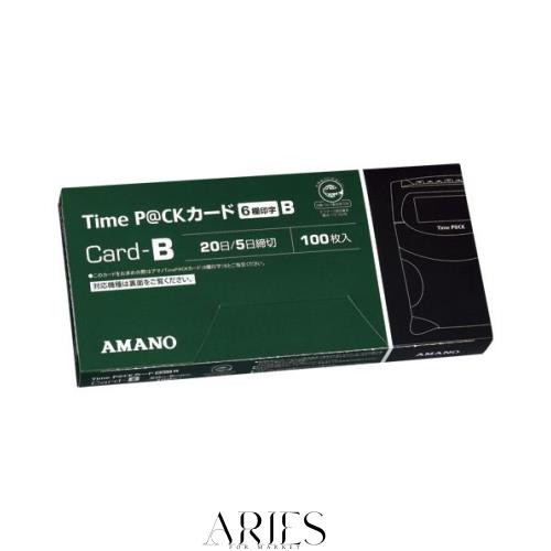 アマノ タイムパック用TimeカードB 6欄 緑 TIME P@CKｶｰﾄﾞB(6) 00069474【まとめ買い3箱セット】