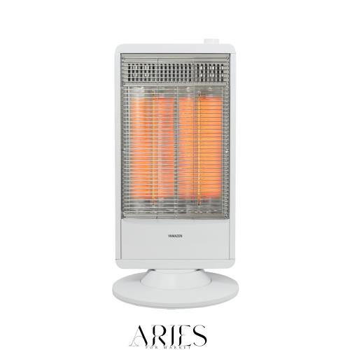[山善] 遠赤外線 カーボンヒーター (900W/450W 2段階切替) 自動首振り機能付 ホワイト DC-S097(W)