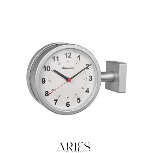 ダルトン(Dulton) ダブルフェイスクロック シルバー 小ぶりな壁掛け両面時計 高さ205mm 幅285mm 奥行90mm S624-659SV