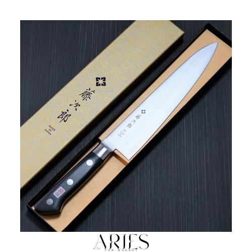 藤寅作 牛刀 210mm 日本製 コバルト合金鋼 両刃 肉切りだけでなく魚や野菜の調理に使えるシェフナイフ DPコバルト合金鋼割込 口金付 FU-8