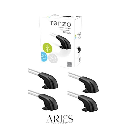 Terzo テルッツォ (by PIAA) ルーフキャリア ベースキャリア フット 4個入 ルーフオンタイプ ブラック エアロバー用 ロック付 EF100Aの通販は 19,448円
