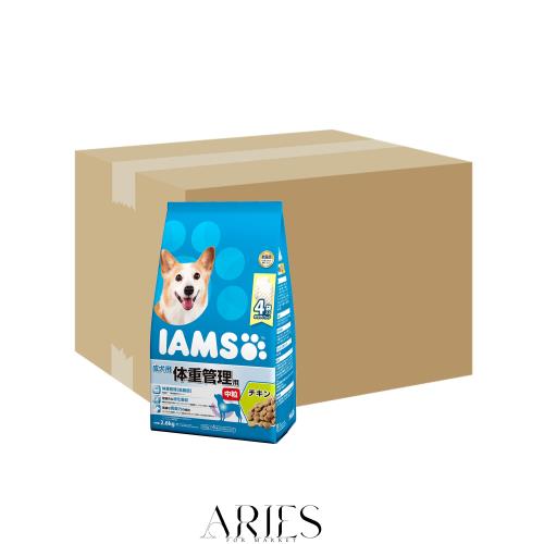 アイムス (IAMS) ドッグフード 体重管理用 中粒 チキン 成犬用 2.6kg×4 (ケース販売)