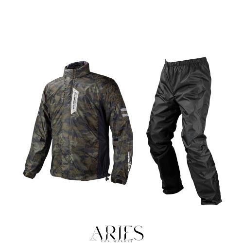 [KOMINE] バイク用 ブレスターレインウェアフィアート RK-539 755 雨具 カッパ 防水 03-539 メンズ KOMINE Camo L