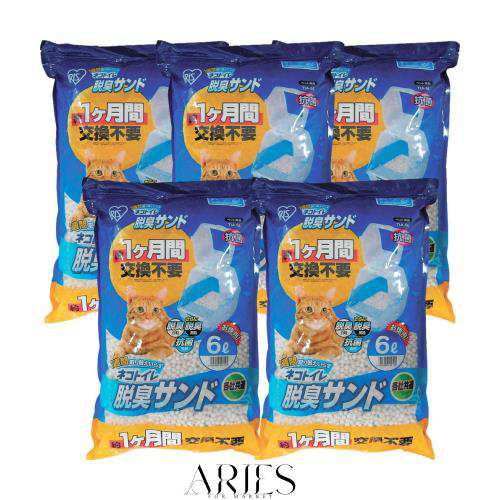 アイリスオーヤマ システムトイレ用 1週間取り替えいらずネコトイレ 脱臭サンド 6L×5袋 (まとめ買い)の通販は