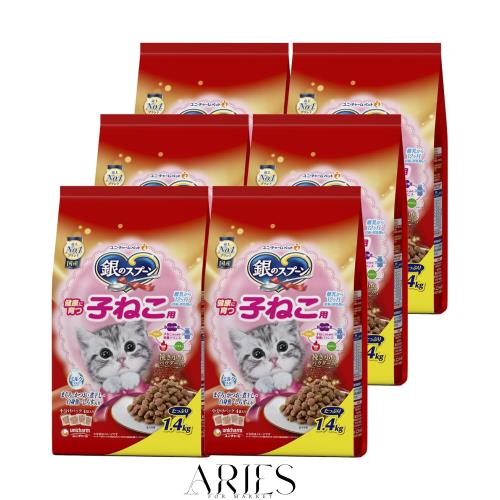 銀のスプーン 贅沢うまみ仕立て 健康に育つ子ねこ用 お魚づくしミルク入り 1.4kg×6個