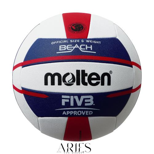 モルテン(molten) ビーチバレーボール V5B5000 白×青×赤