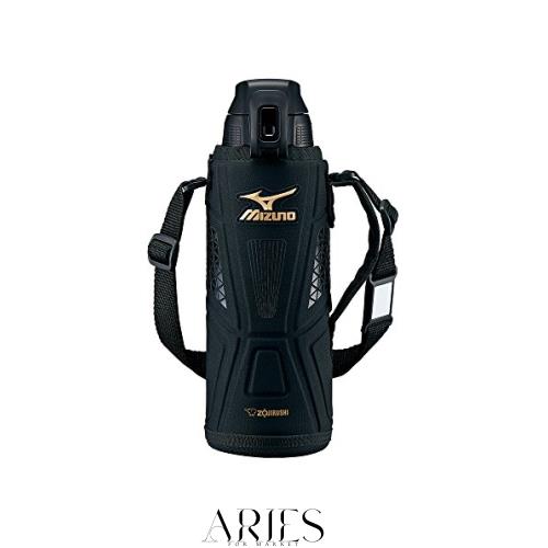 象印マホービン(ZOJIRUSHI) ミズノ 水筒 ステンレス クール スポーツ ボトル 直飲み 1.0L ワンタッチ オープン タイプ ブラック SD-FX10-