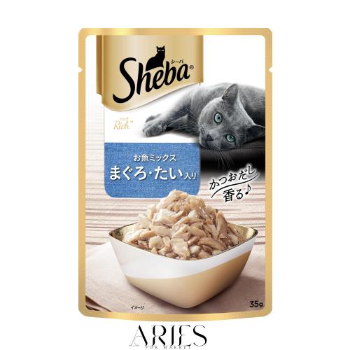Sheba お魚ミックス まぐろ・たい 35g×12袋　まとめて10箱。未開封 Sheba お魚ミックス まぐろ・たい 35g×12袋 まとめて10箱。未開封