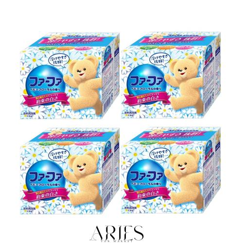 【まとめ買い】NSファーファ・ジャパン コンパクト粉末洗剤 洗濯用 ベビーフローラル 900g ×4個
