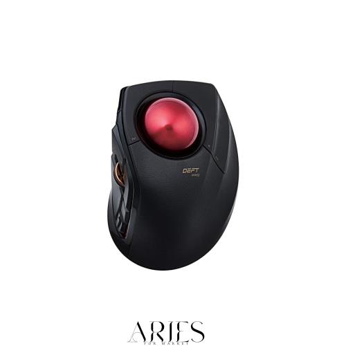 エレコム トラックボールマウス/人差指/8ボタン/有線/無線/Bluetooth/ブラック