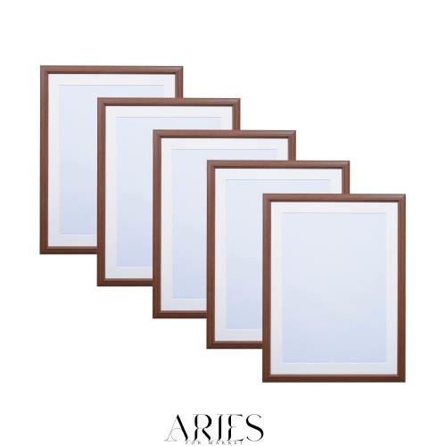 ハクバ 【Amazon.co.jp限定】HAKUBA 木製額縁 5枚セット FW-04 A3サイズ ブラウン [まとめ買いセット] AMZFW4-BW5A3 ガラス板 吊り紐付きの通販はその他インテリア・寝具